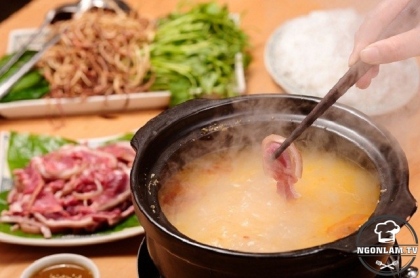 Đổi món cuối tuần với dê nhúng mẻ lạ miệng, bổ dưỡng 1